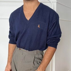 chic Dark Blue Long Sleeves sweater